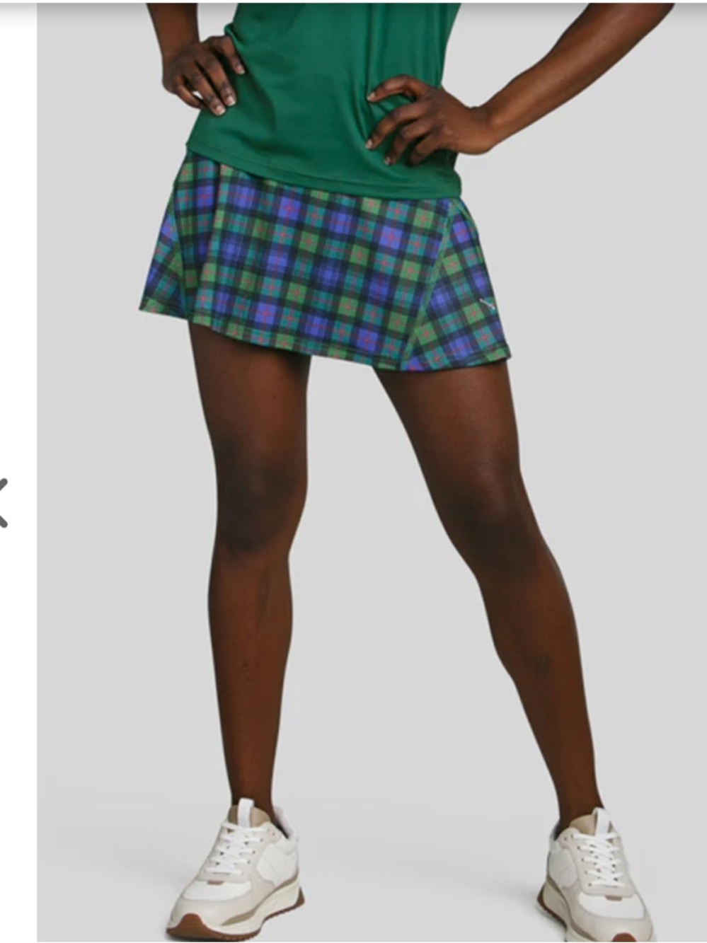 NWT William Murray navy green tartan plaid mini golf skort skirt small s